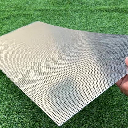 Aluminum Perforated Metal Sheets 36"x18" 16 Gauge Expanded Metal Mesh Aluminum Opening 1/8" 0.12 inch (About 3 mm) Perforated Steel Sheet Aluminum Mesh Screen Decorative Metal Mesh - size: 36" X 18"