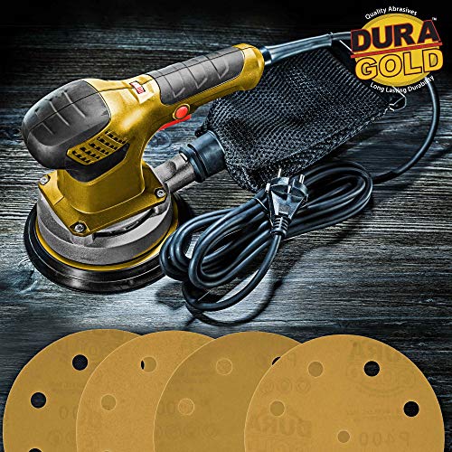 Dura-Gold 5" Gold Sanding Disc Grit Assortment, 9 Hole Pattern, 5 Discs Ea - size: Variety Pack