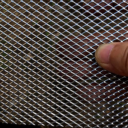 304 Stainless Steel Mesh Screen 16"X12" 4-Pack Wire Metal Mesh Screen Expanded Metal Sheet For Vent Window Screen Mesh Soil Sifter Chicken Wire Mesh Fire Pit Grate Pet Screen - size: 16"x12", style: 4-Pack 4x8mm Holes