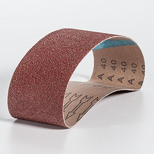Mercer Industries 106040-3" x 21" Aluminum Oxide Sanding Belts, 40 Grit (10 Pack) - size: 3 x 21, style: 40 Grit