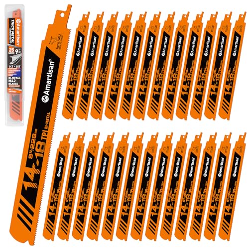 AMARTISAN Bi-Metal Reciprocating Saw Blade ((25-Piece) M42 Cobalt Bi-Metal Sawzall Blades) - size: (25-Piece) M42 Cobalt Bi-Metal Sawzall Blades