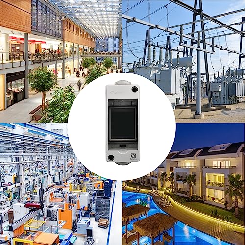 2 Way Circuit Breaker Box, IP65 Waterproof, for Indoor and Outdoor - style: 2 WAY-2.1*4.7*3.5Inch