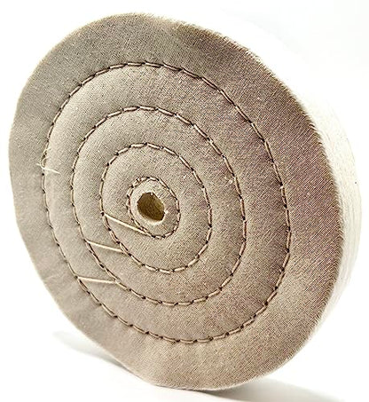 Buffing Wheel 6" x 1" Thick, Fine Muslin, 70 Ply, 2 Pack