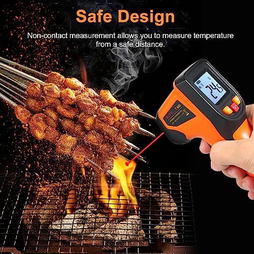Thermometer Infrared Thermometer Non-Contact Digital Gun -50°C~600°C (-58°F~1112°F) IR Thermometer for Industrial, Kitchen Cooking, Automotive, Not for Human Body Temp