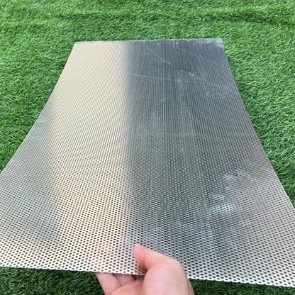 Aluminum Perforated Metal Sheets 36"x18" 16 Gauge Expanded Metal Mesh Aluminum Opening 1/8" 0.12 inch (About 3 mm) Perforated Steel Sheet Aluminum Mesh Screen Decorative Metal Mesh - size: 36" X 18"