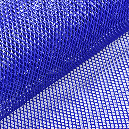 AggAuto Universal 40"x13" Car Grill Mesh 4x8mm Rhombic Hole Blue - size: 4x8mm Rhombus - Blue