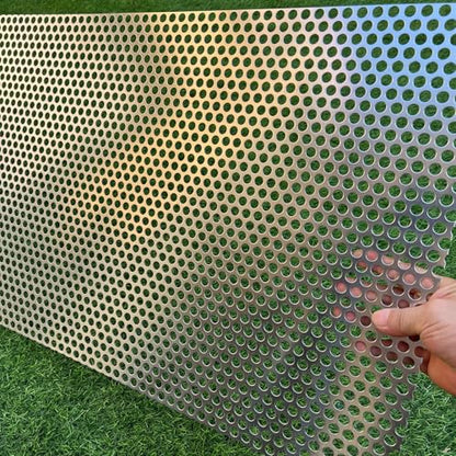 Aluminum Perforated Metal Sheets 36"x18" 16 Gauge Expanded Metal Mesh - 2/5" Opening (About 10 mm) Decorative Aluminum Mesh Screen - size: 36" X 18"