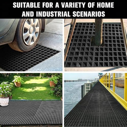 Agfabric 24x48x1in Black Fiberglass Drain Grating 1 Pack - color: Black, size: 2ftx4ft x 1in