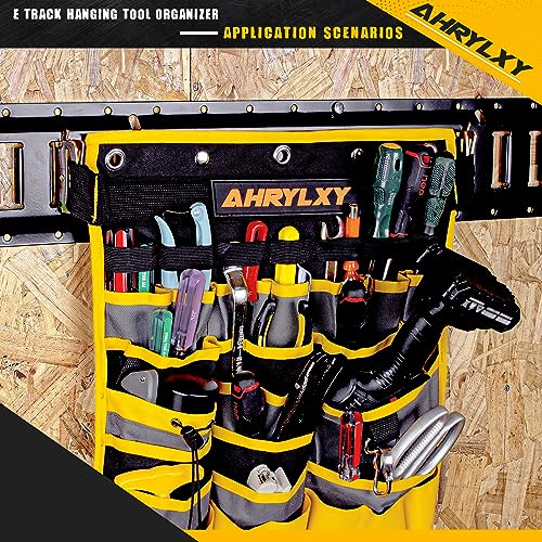 E-Track Hanging Tool Organizer, Wall Mounted Multi Pocket Tool Holder - size: 1 Pack