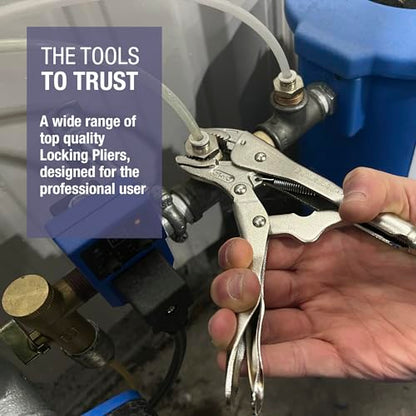 Eclipse Professional Tools E7WR 7 Inch Curved Jaw Locking Pliers with Wire Cutters (7" / 175mm) - size: 7-Inch