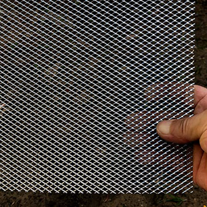 304 Stainless Steel Mesh Screen Wire Metal Mesh Screen Expanded Metal Sheet 16"X12" 2-Pack for Vent Rodent Mesh Pet Screen Dryer Vent Screen Metal Mesh Sheets Metal Screen Animal cage net - size: 16"x12", style: 2-Pack 4x8mm Holes