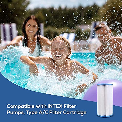 Type A or C Replacement Filter Cartridge for Intex Above Ground Pools - size: 6 Pack