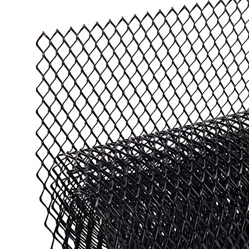 AggAuto 47x16 inches Car Pickup Truck Grill Mesh 6x12mm Hexagon Hole Black - color: Black, size: 6x12mm Hexagon