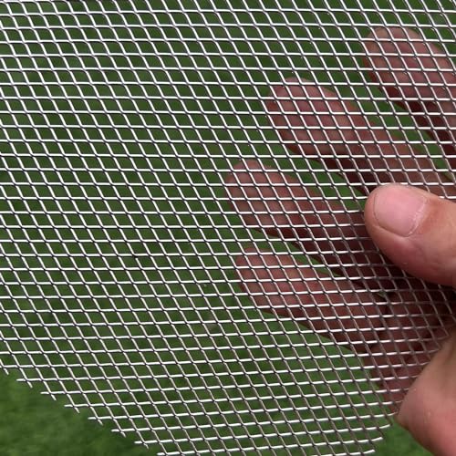 24"x16" 2-Pack 304 Stainless Steel Mesh Screen Wire Metal Mesh Screen Expanded Metal Sheet for Vent Rodent Mesh Pet Screen Dryer Vent Screen Sheets Animal cage net - size: 24"x16", style: 2-Pack 4x8mm Holes