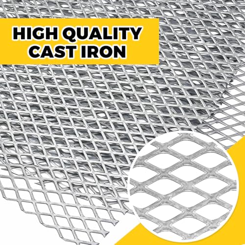 Gisafai 2 Pcs 48" X 24" X 7 Gauge Steel Expanded Metal Sheet, Silver - color: Silver, size: 48" X 24" X 7 Gauge