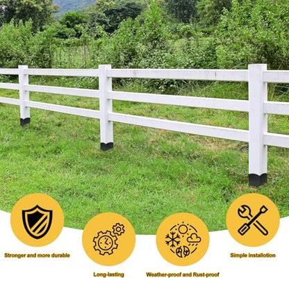 6x6 Post Base, Heavy Duty Post Bracket, Steel, Wood/Pergola, 2 Pcs - size: 6×6