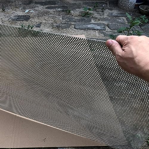 19 Gauge Perforated Metal Sheets 36"x18" Expanded Metal Mesh Opening 32% Hole 3mm 0.12"(About 1/8") Perforated Stainless Steel Sheet 304 Stainless Steel Mesh Screen Panel Decorati Plate - size: 36" X 18"