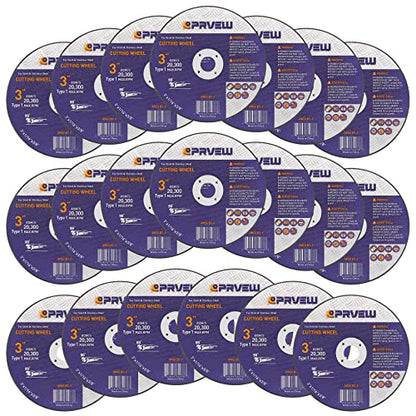 20-Pack Die Grinder Cut Off Wheel 3 Inch,3" x1/16 x3/8" Cutting Disc for Metal&Stainless Steel - style: 3"x1/16"x3/8"(20-PK)