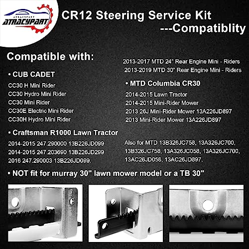753-11064B CR12 Steering Service Kit Fits Cub Cadet CC30H Craftsman R1000