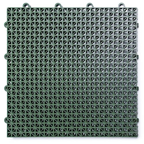 SnapLock DuraGrid 12"x12" Interlocking Deck Tiles, 24 Pack, Green - color: Green, size: 24 Pack