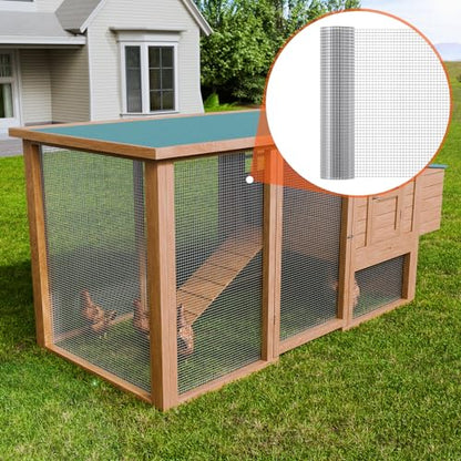 VEVOR Hardware Cloth, 1/2 inch 24in x 25 ft 19 Gauge, Hot Dipped Galvanized Wire Mesh Roll, Chicken Wire Fencing, Wire Mesh for Rabbit Cages, Garden, Small Rodents - size: 24'' x 25'