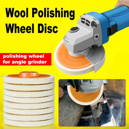 10 Pcs 4.5 Inch Wool Felt Polishing Wheel Disc,Wool Polishing Wheel Disc for 7/8Inch Arbor Angle Grinder, for Metal Aluminum,Stainless Steel, Chrome, Jewelry, Wood, Plastic, Ceramic, Glass - style: 10pcs 4.5"