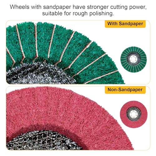 10Pcs 4.5'' Buffing Wheel & Compound Kit, Polishing Wheel for Angle Grinder
