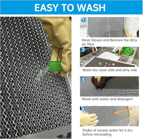 UBeesize 18x18x1 Reusable Electrostatic Air Filter HVAC AC Furnace Filter,MERV 8, Washable, Lasts a Lifetime,Permanent Air Filter,Breathe Fresher,Home And Office(Actual Size:17.44x17.44x0.82 Inch) - size: 18x18x1