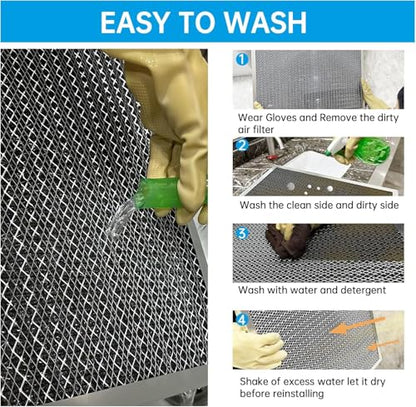 UBeesize 18x18x1 Reusable Electrostatic Air Filter HVAC AC Furnace Filter,MERV 8, Washable, Lasts a Lifetime,Permanent Air Filter,Breathe Fresher,Home And Office(Actual Size:17.44x17.44x0.82 Inch) - size: 18x18x1