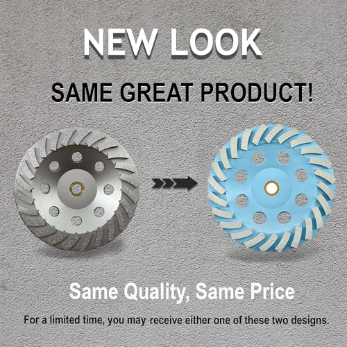 7" Concrete Grinding Wheel, 24 Turbo Segments, 7/8"-5/8" Threaded Arbor - style: 7" - 24 Segs