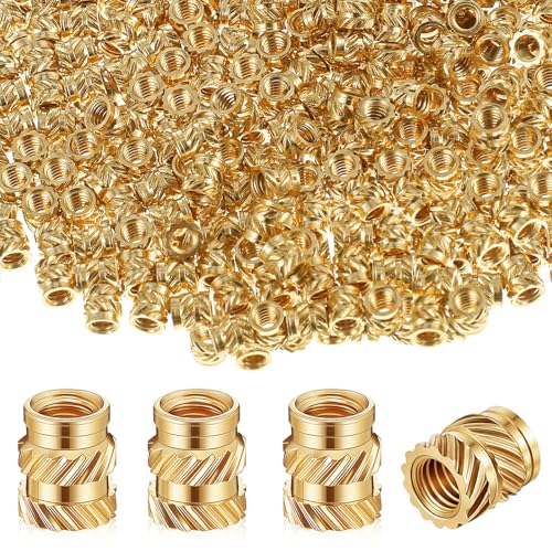 Yaocom 300 Pcs M3 Threaded Inserts M3 x D4.5 x L4 Heat Set Inserts - size: M3 X D4.5 X L4