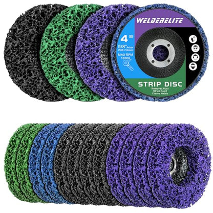 12 Pack 4 Kinds Paint Strip Discs 4" x5/8" Angle Grinder Stripper Wheels for Removing Paint Rust and Oxides of Metal and Wood Surfaces - style: 4 in - 12 pk