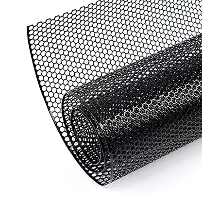 AggAuto 47x16 inches Car Pickup Truck Grill Mesh 6mm Honeycomb Hole Black - color: Black, size: 6x1mm Honeycomb