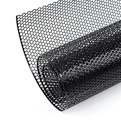 AggAuto 47x16 inches Car Pickup Truck Grill Mesh 6mm Honeycomb Hole Black - color: Black, size: 6x1mm Honeycomb