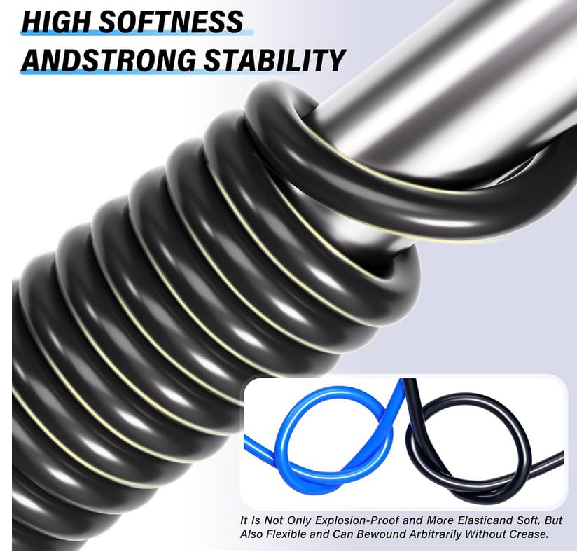 Ecoverve1/4 inch od Black Pneumatic Tube - 32.8ft Air Brake Tubing PU Line Hose Tube 1/4''OD Tube-32.8FT - style: 1/4''OD Tube-32.8FT