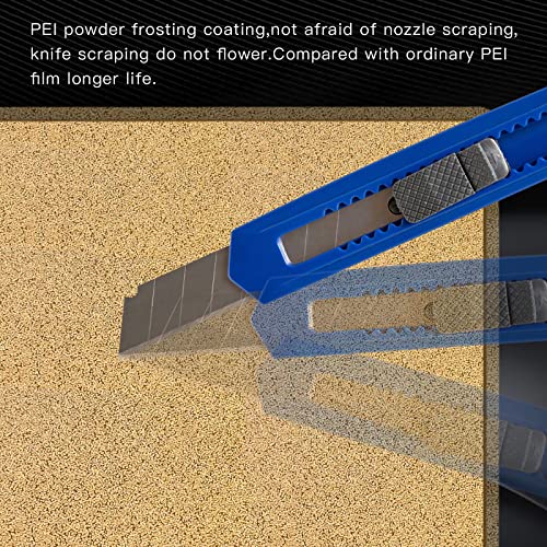 Double Sided Textured PEI Sheet,3D Printer Parts Printing Plate Frosted PEI Surface 220x220 mm for Anet A8 A6 Robo R2 Wanhao Duplicator6, Wanhao i3 3D Printer(Without Magnetic Bottom Sheet) - size: Double Sided 220x220 mm