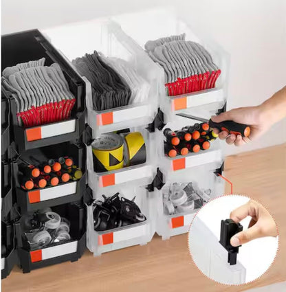 Stackable Plastic Storage Bins for Garage, Small Parts, and Office SG12710