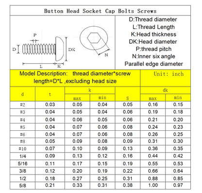 1/4-20 x 3/8" Button Head Socket Cap Bolts Screws, 304 Stainless Steel 18-8, Allen Hex Drive, Bright Finish, Fully Machine Thread（25pcs） - size: 1/4-20*3/8 (25PCS)