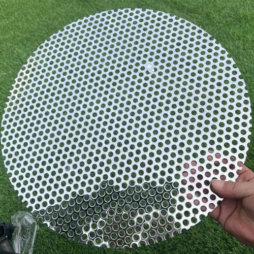16" Diameter Round Slices Perforated Metal Sheets 19 Gauge Opening 1/3"(About 8 mm) Expanded Metal Mesh Perforated Plate 304 Stainless Steel Sheet Mesh Round Screen Panel Decorative Me - size: Round 16"