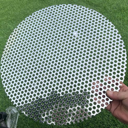 16" Diameter Round Slices Perforated Metal Sheets 19 Gauge Opening 1/3"(About 8 mm) Expanded Metal Mesh Perforated Plate 304 Stainless Steel Sheet Mesh Round Screen Panel Decorative Me - size: Round 16"