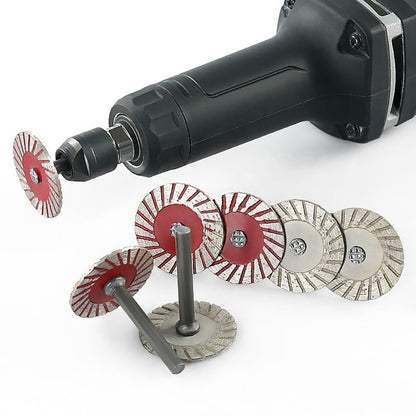 LOZLIN Diamond Cutting Wheels 6mm Mini Rotary Tool Cutting Discs with Mandrels for Dremel, Metal Plastic Wood Ceramic Glass Jewelry Making Cut Off Wheel Set