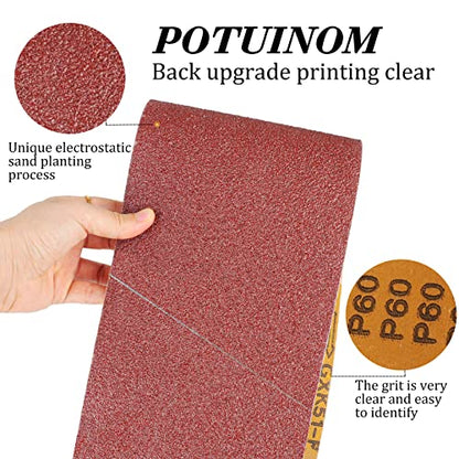 Sanding Belt 4 x 24 Inch,Belt Sander Belts 40 Grits,Best for Sanding Wood,Metal and Paint(10 Pack) - size: 40 grit