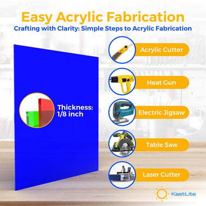 KASTLITE Clear Acrylic Sheet, 6×6" Nominal Size Plexiglass Plastic, 4PK - color: Clear, size: 6" x 6"