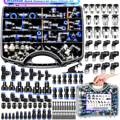 mxuteuk 100PCS Quick Connect Air Hose Fittings,Quick Release Pneumatic Kit - size: 100PCS