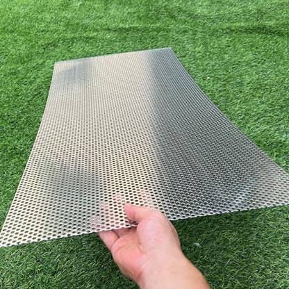 Aluminum Perforated Metal Sheets 36"x18" 16 Gauge Expanded Metal Mesh Aluminum Opening 1/5" 0.2 inch (About 5 mm) Perforated Steel Sheet Aluminum Mesh Screen Decorative Metal Mesh - size: 36" X 18"