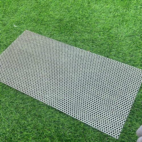 23.6"x11.8" Perforated Metal Sheets 19 Gauge Expanded Metal Mesh Opening Hexagonal Hole 1/4" (About 6mm) Perforated 304 Stainless Steel Sheet Mesh Screen Panel Decorative Panel Decorati Plate - size: 23.6"x11.8", style: Hexagonal Hole 6mm