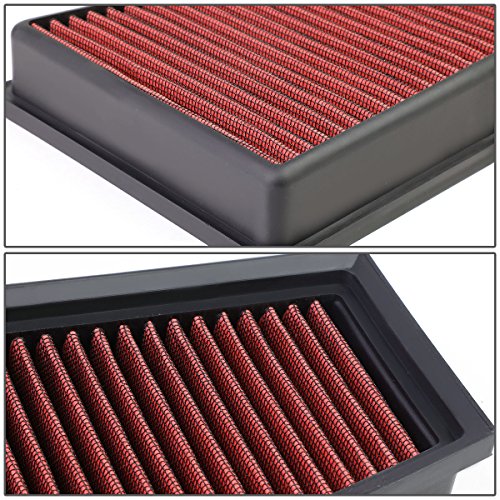 DNA Motoring AFPN-120-RD Washable Drop In Panel Air Filter [Compatible with 13-17 A180 A200 CLA200 A250 B250 CLA250 / 12-15 B180 / 15-17 CLA180 / 16-17 GLA180 / 14-17 GLA200 GLA250 / 17 QX30] - style: 13-17 Mercedes CLA200 GLA250 B180 A200