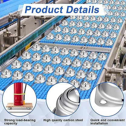 Gisafai 30 Pcs 1 Inch Roller Ball Transfer Bearing 400 Lbs Load Capacity - size: 1"