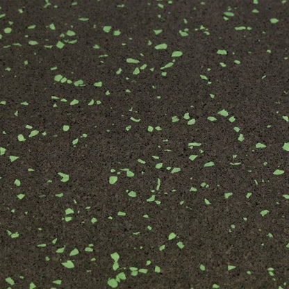 Rubber-Cal Elephant Bark Flooring 3/8-inch T x 4-feet - color: Green Dot, size: 48"L x 48"W x 0.4"Th