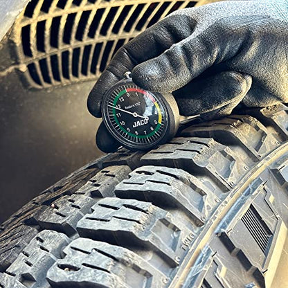 JACO TreadPro Tire Tread Depth Gauge, Dial Type (Reads in 1/32")